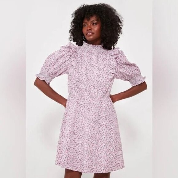 NWT- Hyacinth House Purple Floral Mini Dress - Picture 1 of 12